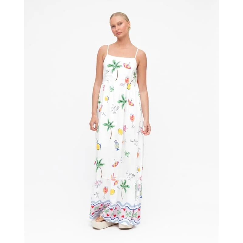 Casual maxi dresses with pockets-Euro Summer Maxi Dress