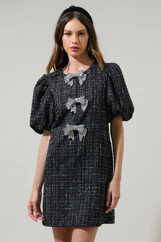 mini dresses-everyday trendy wearMargaret Tweed Cora Shift Mini Dress