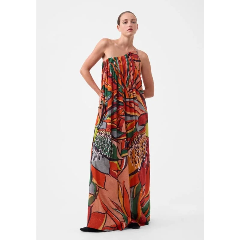 Satin floral maxi dresses for special events-Paradiso Maxi Dress