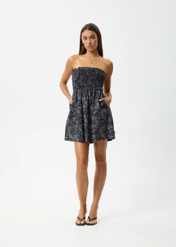 mini dresses-glam day to night lookAFENDS Womens Paisley - Strapless Mini Dress - Black