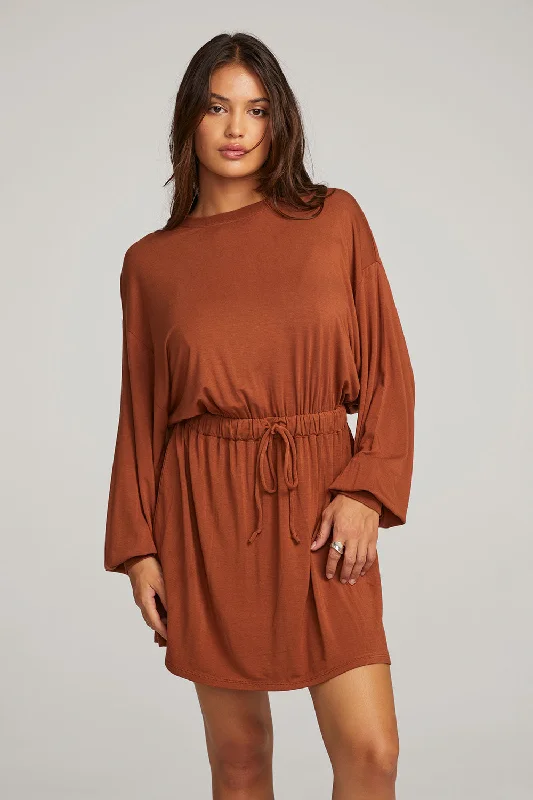 mini dresses-modern casual chic lookSaddle Whiskey Mini Dress