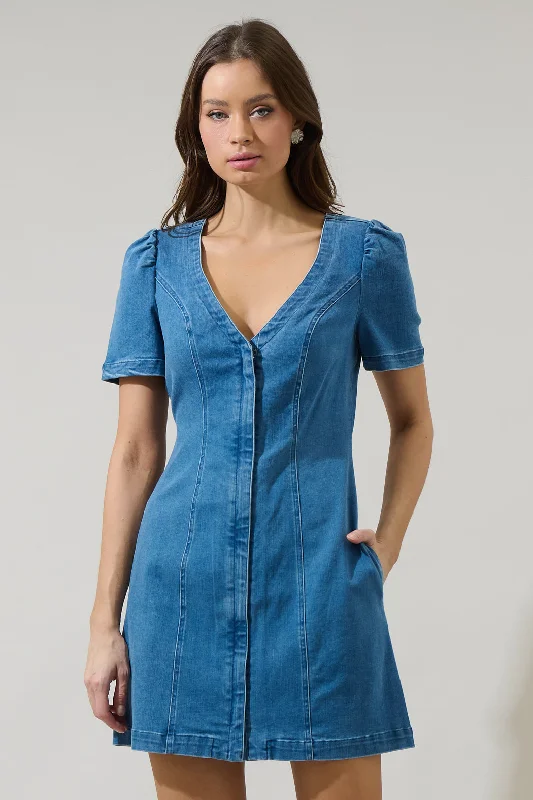 mini dresses-casual elegant lookEmmet Jackson Denim Mini Dress