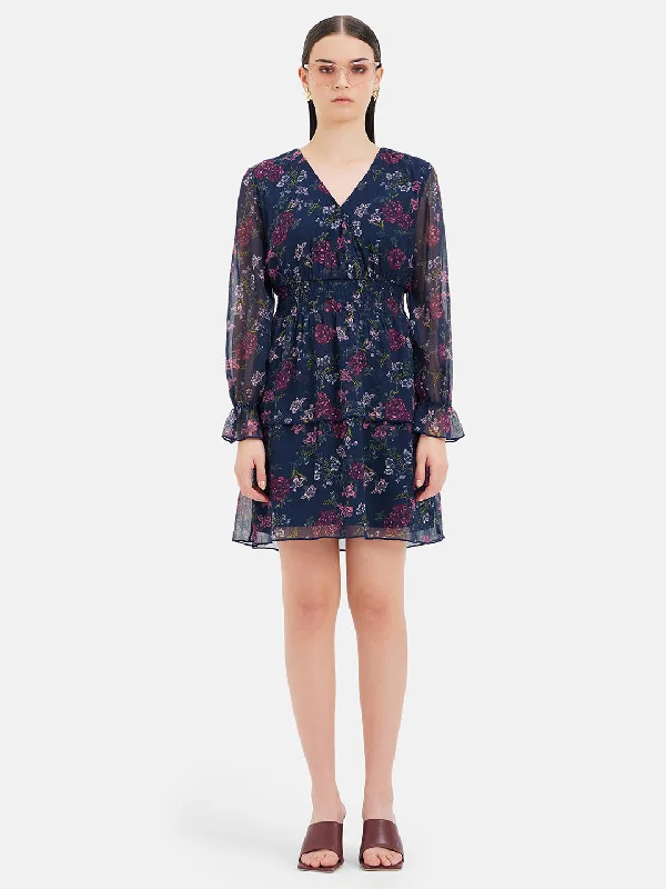 mini dresses-floral patterned dressTiered Mini Dress