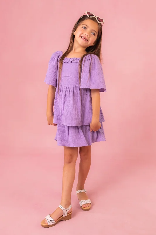 mini dresses-for easy day-to-day wearMini Iris Dress in Lavender - FINAL SALE