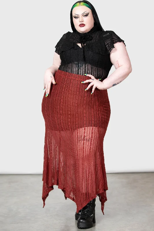 Plus size casual beach maxi dresses-Juliet's Betrayal Maxi Skirt [RED] [PLUS] - Resurrect