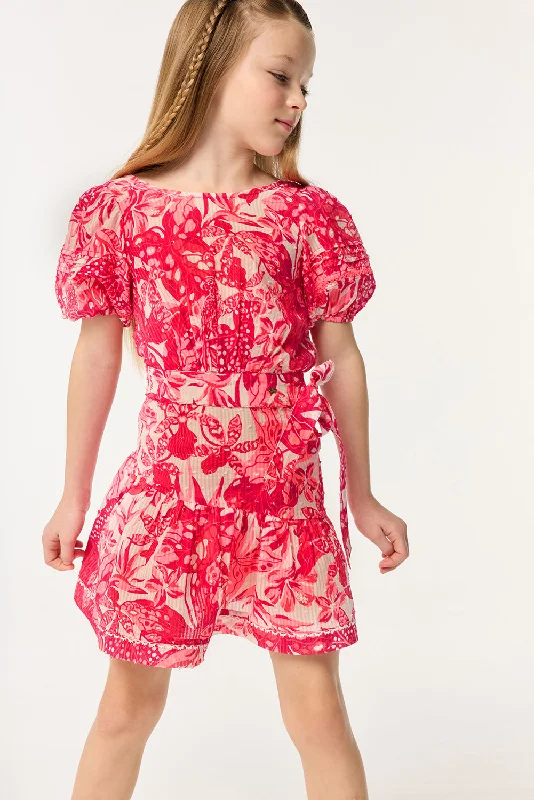 mini dresses-casual glam for day wearKids Mini Dress Chantal - Pink Jengel