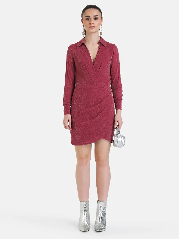 mini dresses-casual wear for brunchWrap Bodycon Mini Dress