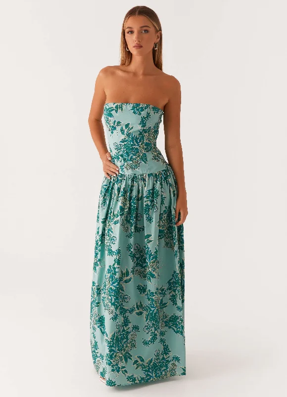 Comfortable maxi dresses for maternity wear-Andorra Maxi Dress - Cloud Nine Floral