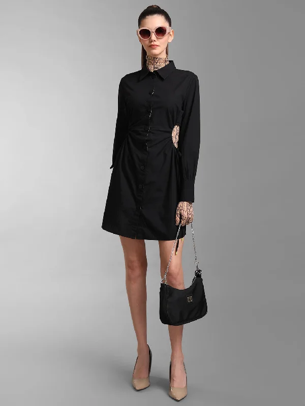 mini dresses-glamorous yet comfortableShirt Dress With Cut-Out