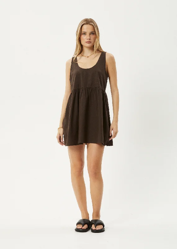 mini dresses-perfect for travel seasonAFENDS Womens Jesse - Mini Dress - Coffee