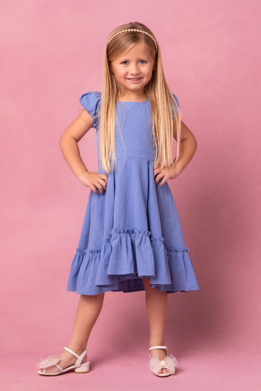 mini dresses-structured mini dressMini Dahlia Dress in Blue - FINAL SALE