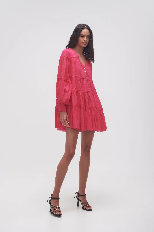 mini dresses-perfect club lookSally Tiered Plunge Mini Dress