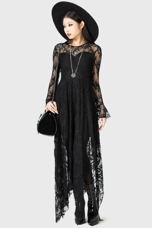 Boho chic casual maxi dresses-Shadow Figure Maxi Dress - Resurrect