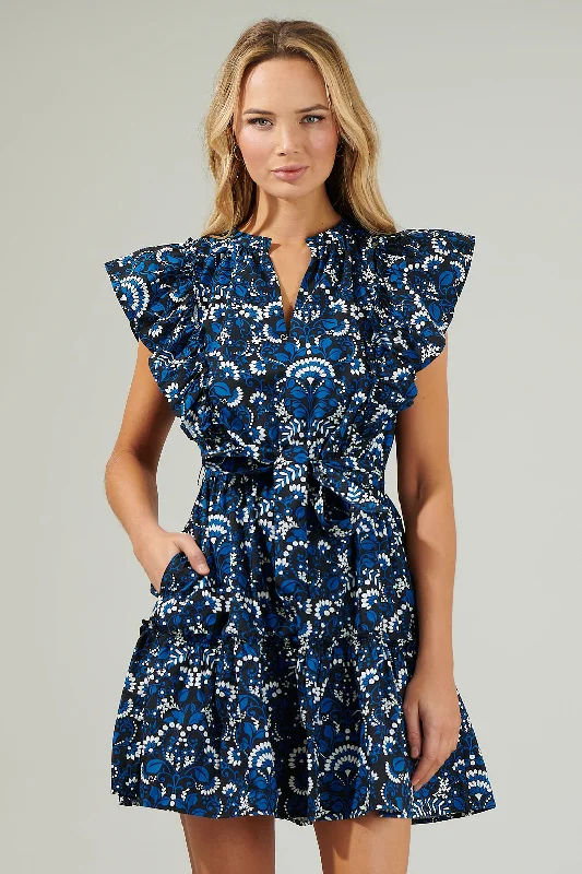 mini dresses-for a night outEtta Floral Ruffle Mini Dress