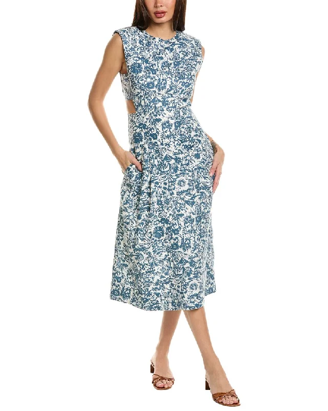 Elegant midi dresses for upscale gatherings-Joie Ember Linen Midi Dress