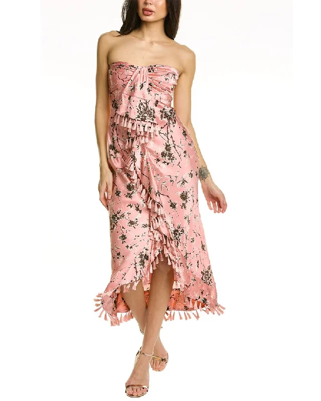 Midi dresses for spring celebrations-Cinq à Sept Wildflower Elise Silk Midi Dress