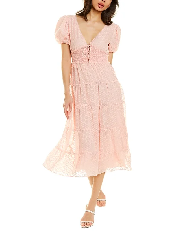 Trendy midi dresses for a weekend getaway-alice + olivia Tia Silk-Blend Midi Dress