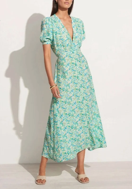 Trendy midi dresses for casual shopping trips-Bellavista Midi Dress in Varenna Floral Print