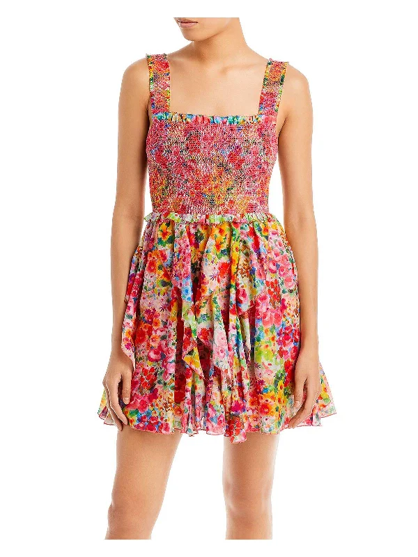 Midi dresses with a chic wrap-around design-Womens Floral Midi Sundress