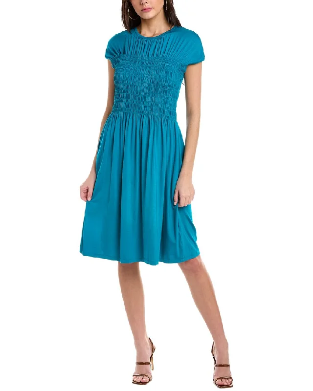 Midi dresses with pleated skirts-Trina Turk Entertain 2 Midi Dress