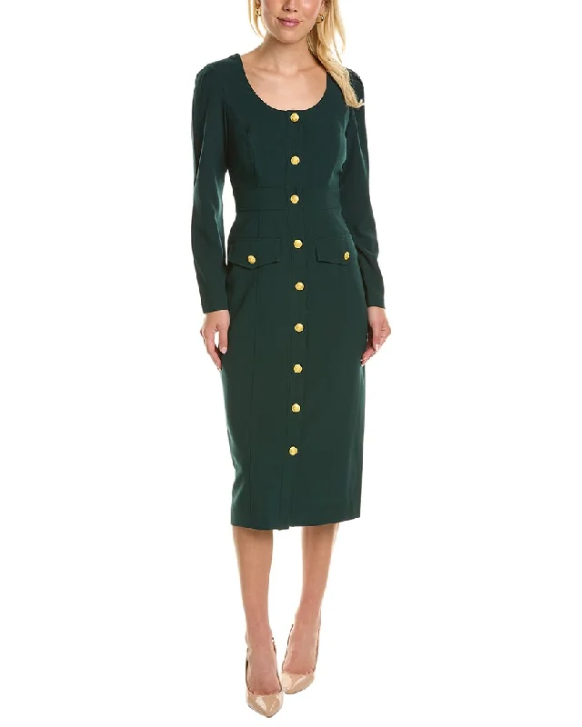 Midi dresses for professional networking-Taylor Crepe Midi Dress