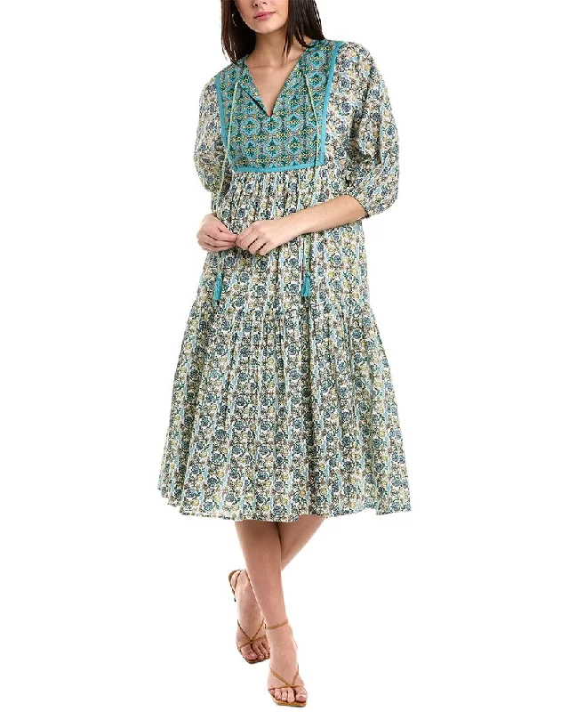 Trendy midi dresses for family picnics-Ro's Garden Igor Midi Dress