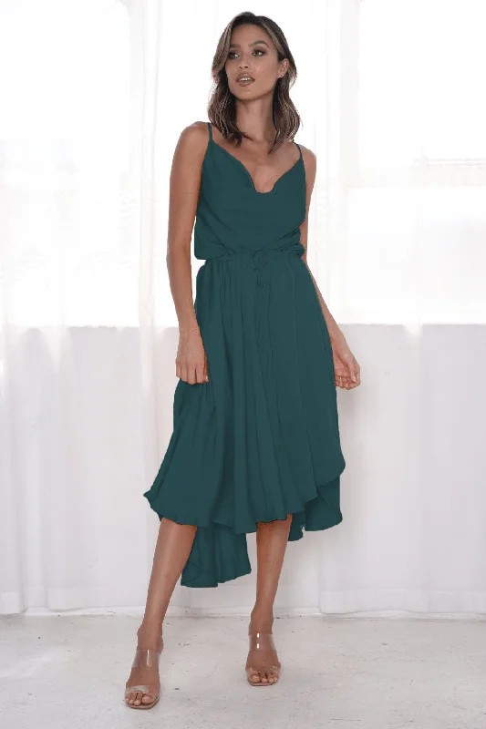 Midi dresses for relaxed beach days-Sunshine Midi Dress - Green