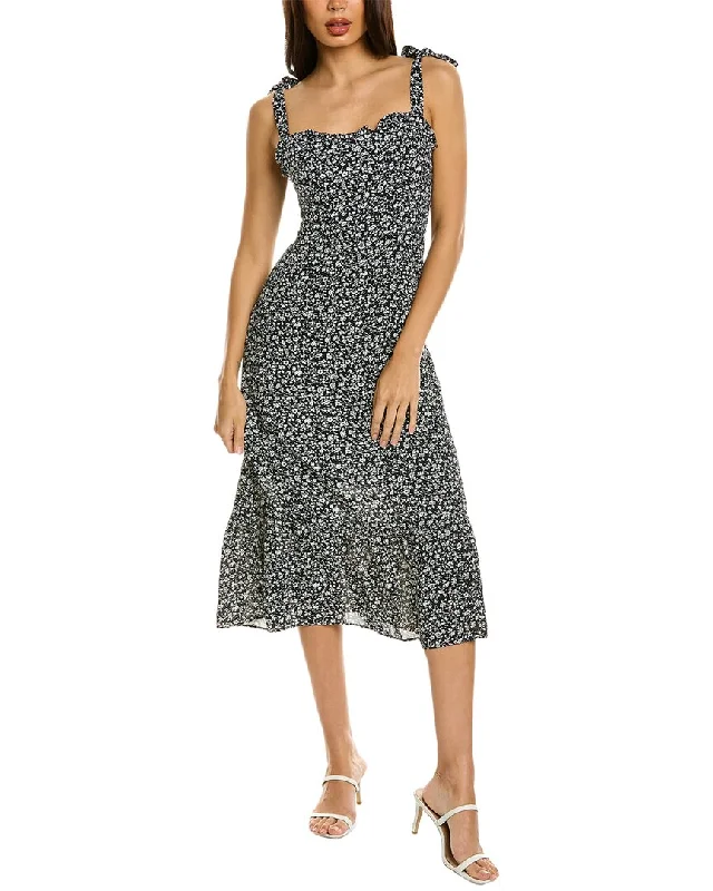 Midi dresses for cozy gatherings-Serenette Toile de Jouy Midi Dress