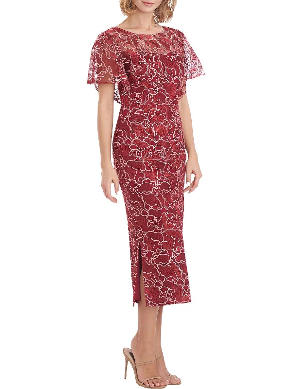 Midi dresses for an elegant brunch-Womens Work Midi Sheath Dress