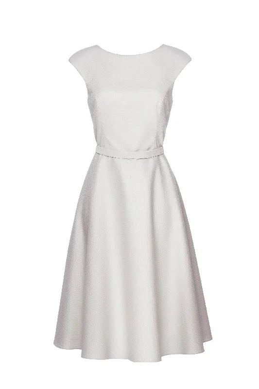 Trendy midi dresses for coffee shop visits-LILIUM GRAY MIDI DRESS