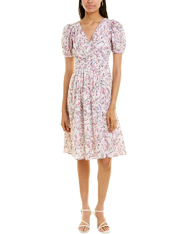 Midi dresses for family reunions-French Connection Flores V-Neck Midi Dress