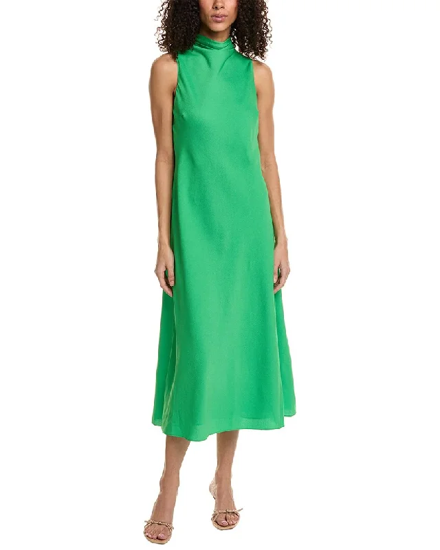 Midi dresses with bold, vibrant colors-Ted Baker Hammered Cowl Neck Midi Dress