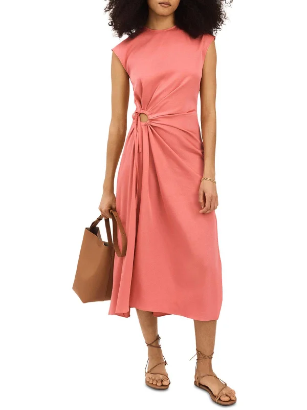 Midi dresses for a sunny weekend brunch-Alba Womens Sleeveless Keyhole Midi Dress