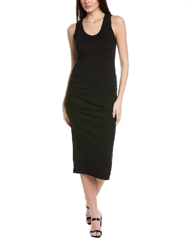 Midi dresses with a chic, minimalist look-Michael Stars Ulla Scoop Neck Midi Dress