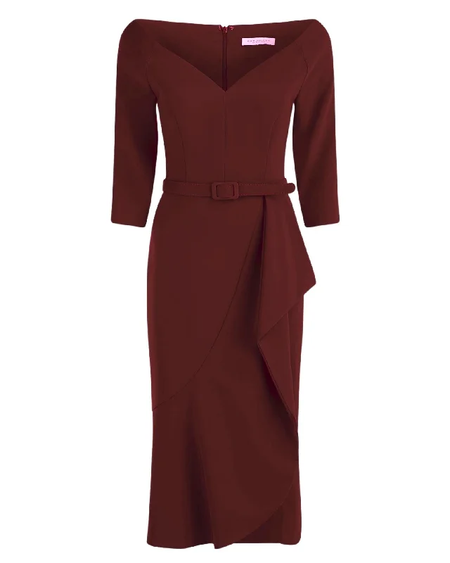 Midi dresses for garden gatherings-Izzy Midi Dress In Molasses