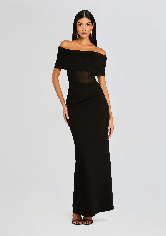 Evening dress with embellished straps-Isabel Gown