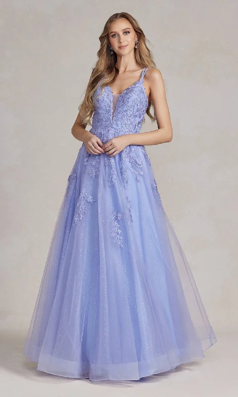 Evening dress with dramatic silhouette-Embroidered-Lace Long Prom Ball Gown with Corset