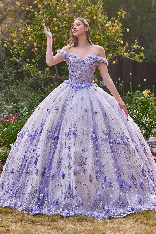 Evening dress with velvet sleeves-Princess Dress Off Shoulder Quinceanera Dress Ball Gown Party Dress with Appliques