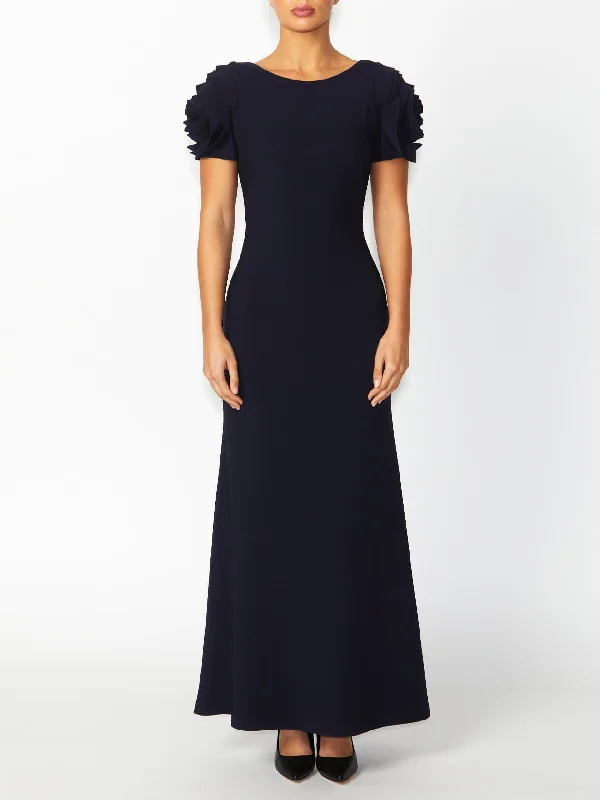 Evening dress for classy celebration-Thea Navy Gown