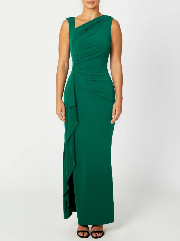 Evening dress for formal event-Hilda Jade Jersey Gown