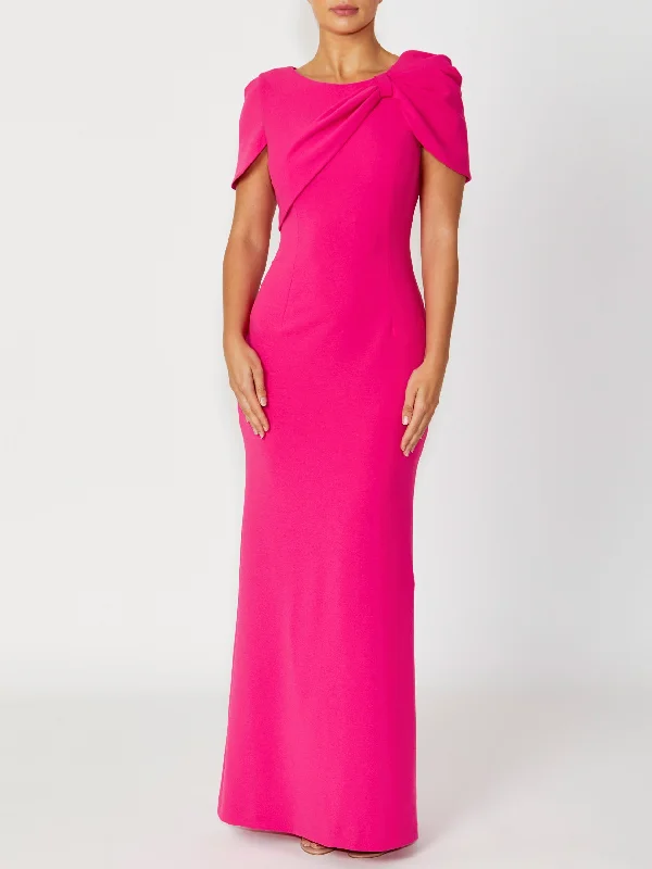 Evening dress for contemporary affair-Juno Hot Pink Gown