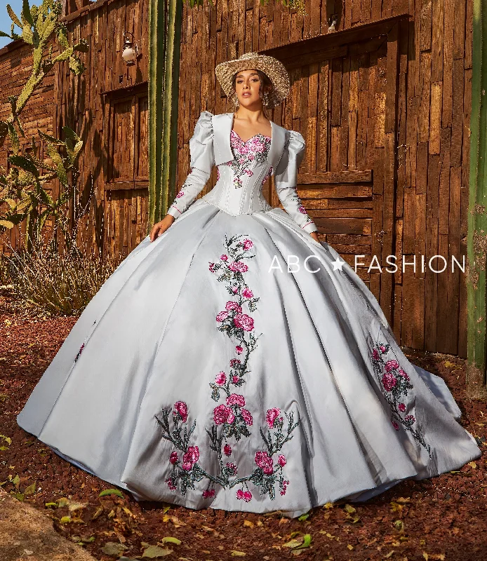 Evening dress for formal celebration-3-Piece Charro Quinceanera Dress by Ragazza M50-150