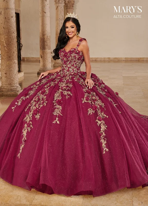 Evening dress for exclusive party-3D Floral Quinceanera Dress by Alta Couture MQ3074