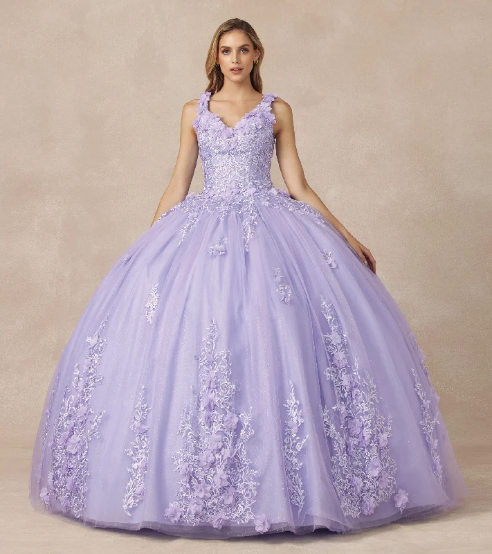 Evening dress for royal affair-3D Floral Sleeveless Ball Gown by Juliet 1437