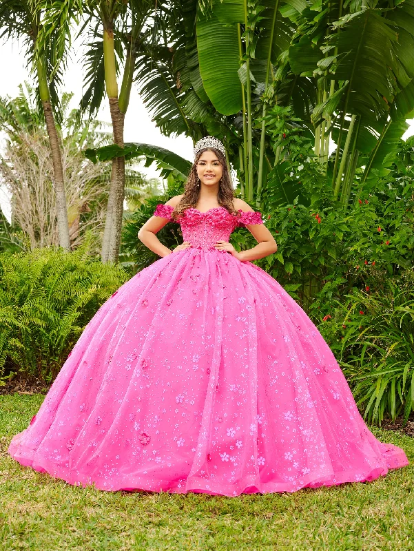 Evening dress for opulent event-Floral Sweetheart Quinceanera Dress by LizLuo Fiesta 56512