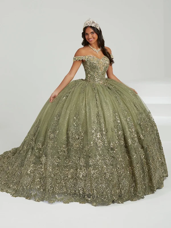 Evening dress for formal celebration-Applique Off Shoulder Quinceanera Dress by Fiesta Gowns 56486