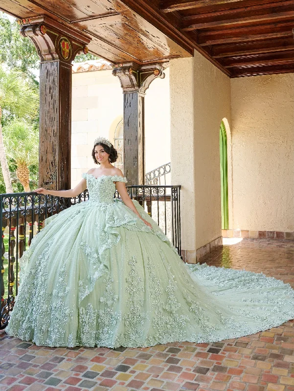 Evening dress for spectacular reception-Applique Off Shoulder Quinceanera Dress by House of Wu 26080