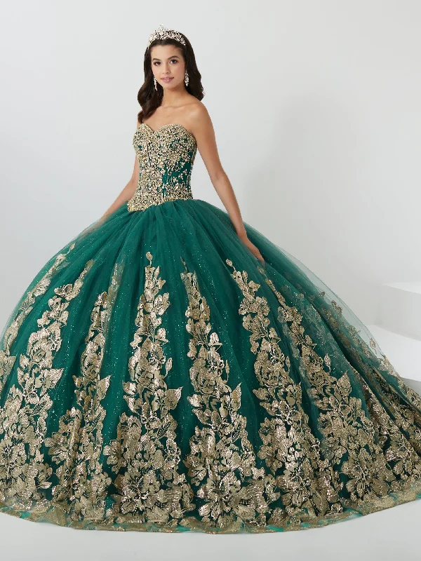 Evening dress for sophisticated wedding-Applique Strapless Quinceanera Dress by Fiesta Gowns 56468