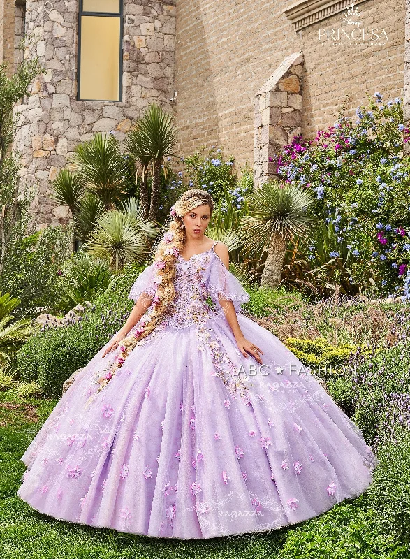 Evening dress with layered tulle-Beaded Lilac Quinceanera Dress by Ragazza D64-564