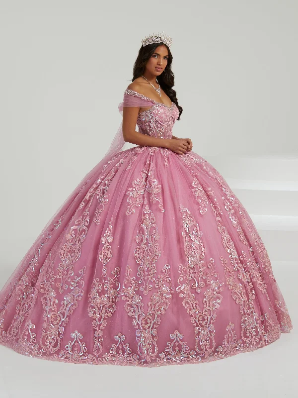 Evening dress with smooth finish-Convertible Strap Quinceanera Dress by Fiesta Gowns 56476